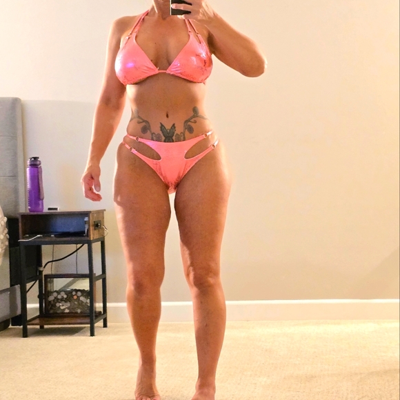 Pg1 Pink Halter Bikini Set - Picture 1 of 9